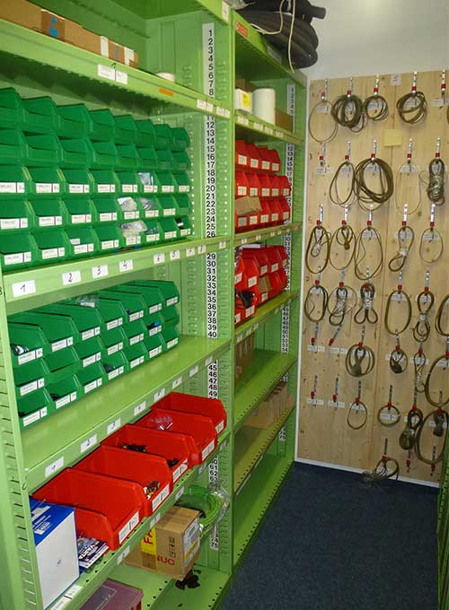 spare parts storage